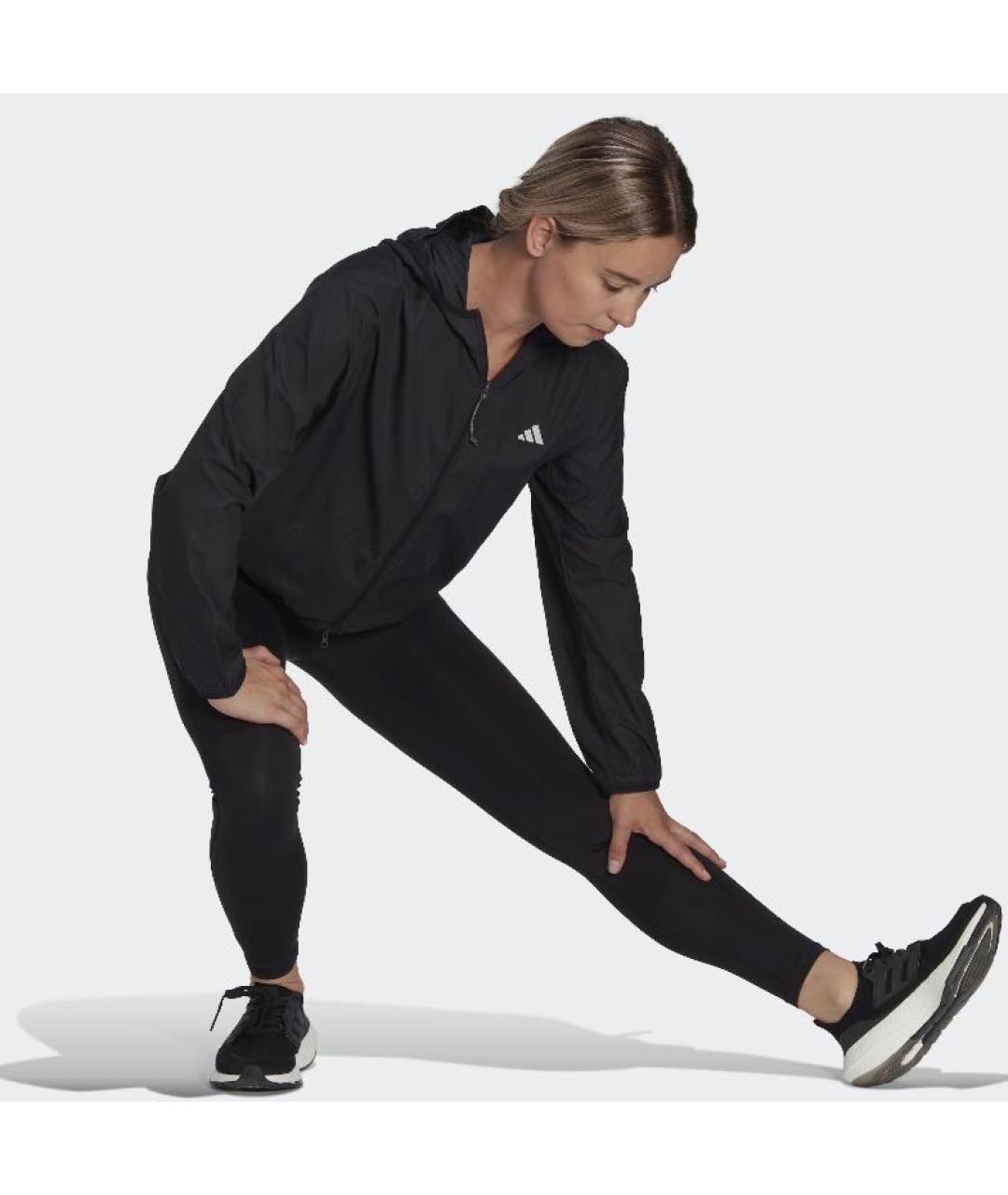 ADIDAS Черная полиамидовая куртка, фото 4