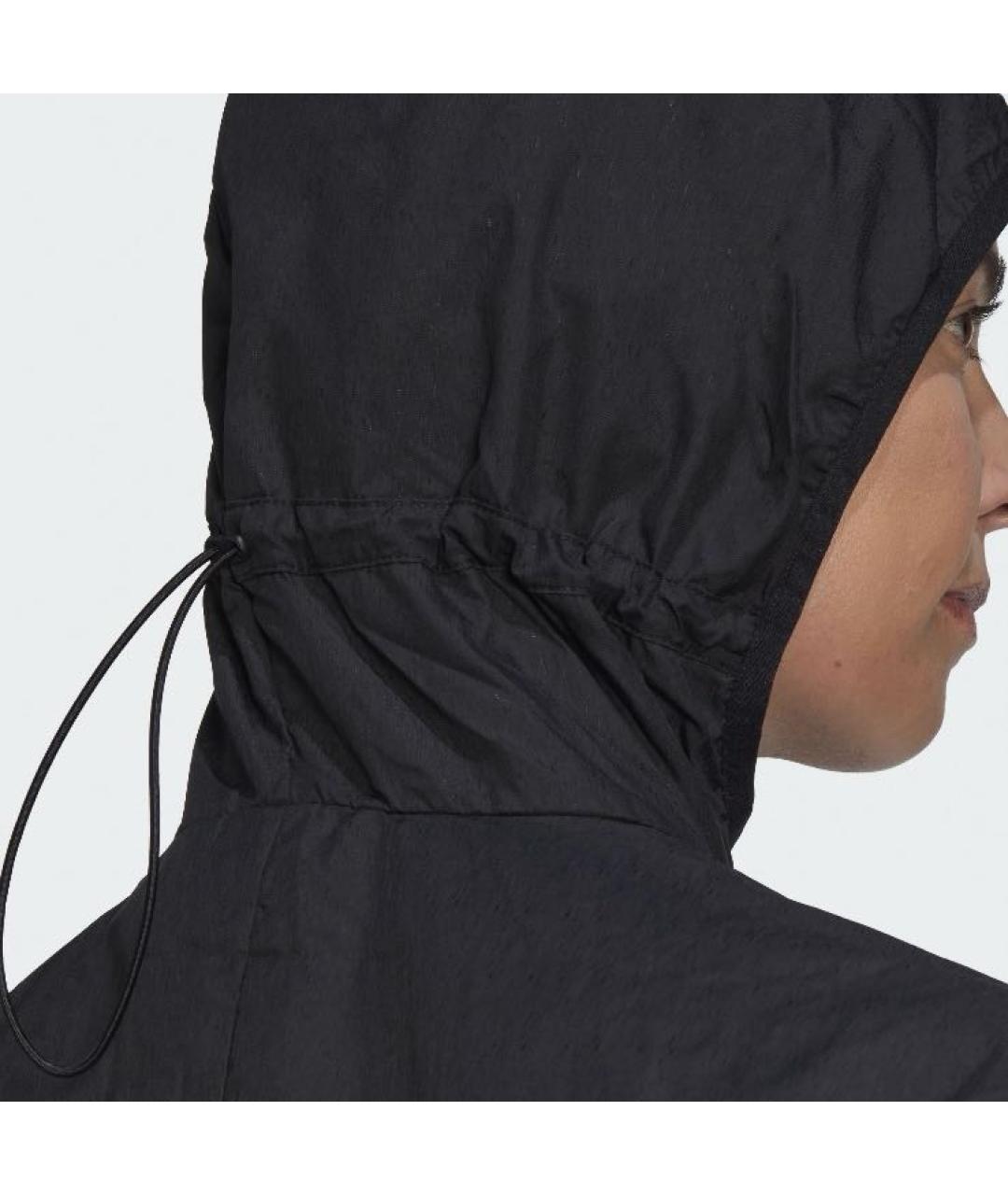 ADIDAS Черная полиамидовая куртка, фото 5