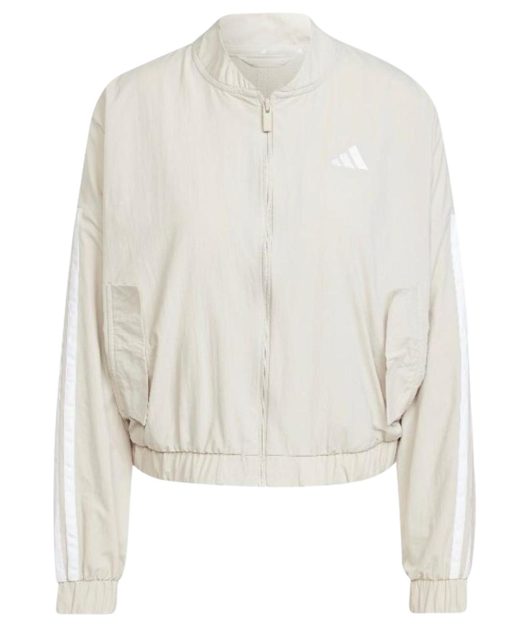 ADIDAS Бежевая полиамидовая куртка, фото 1