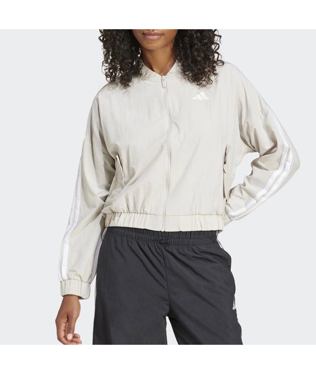 ADIDAS Бежевая полиамидовая куртка, фото 2