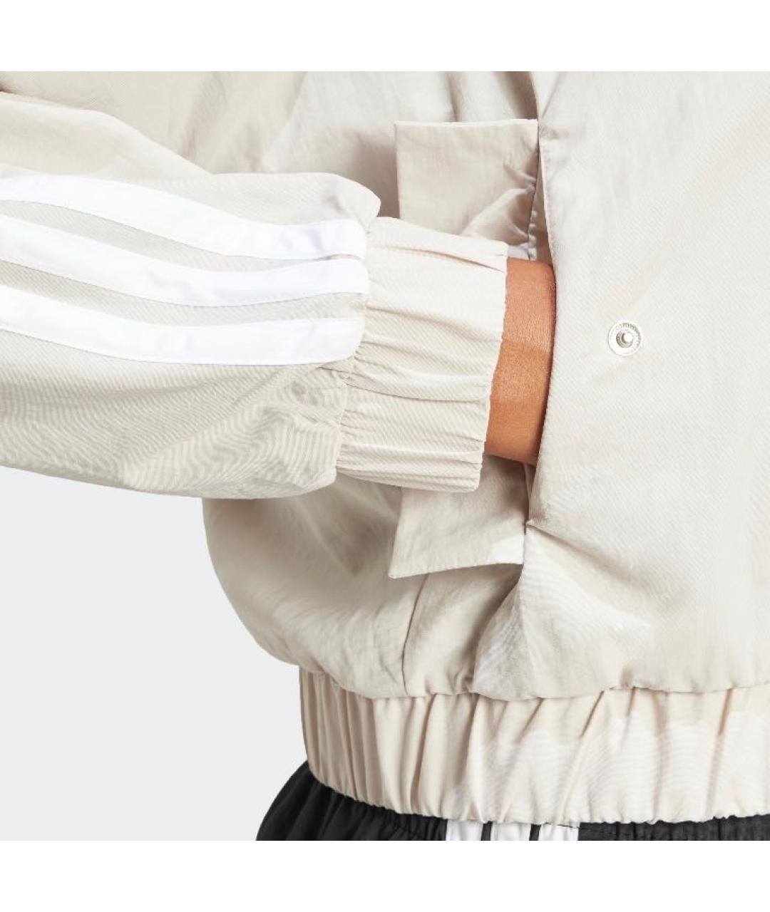 ADIDAS Бежевая полиамидовая куртка, фото 5