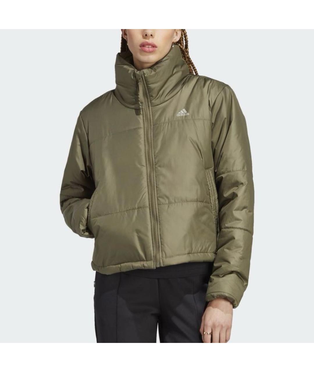 ADIDAS Хаки полиэстеровая куртка, фото 2