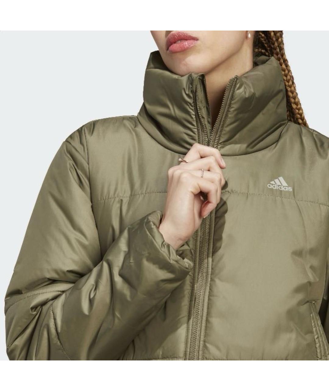 ADIDAS Хаки полиэстеровая куртка, фото 5