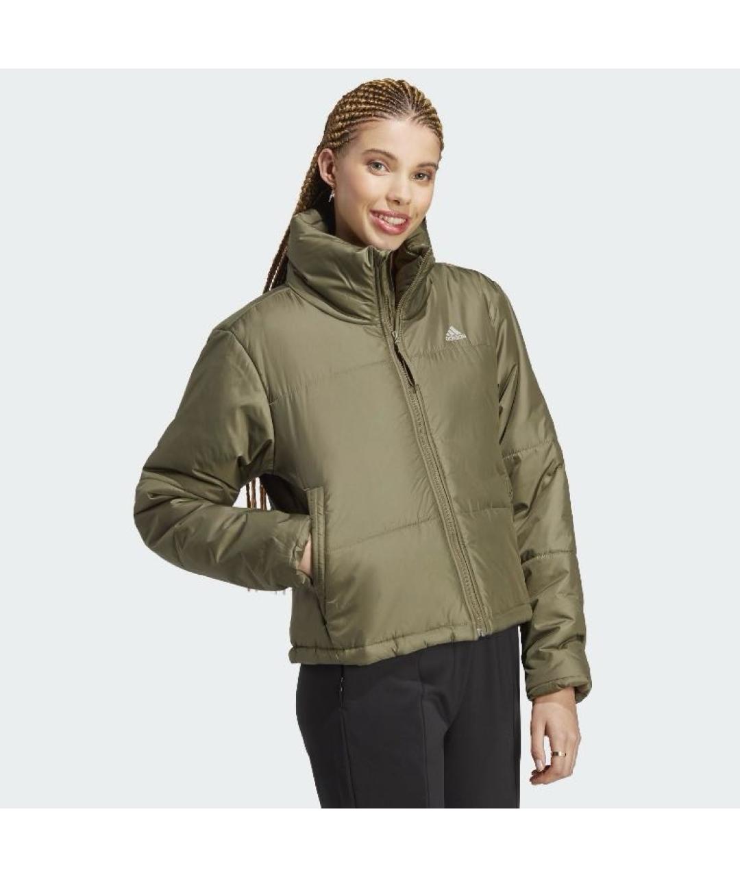 ADIDAS Хаки полиэстеровая куртка, фото 4