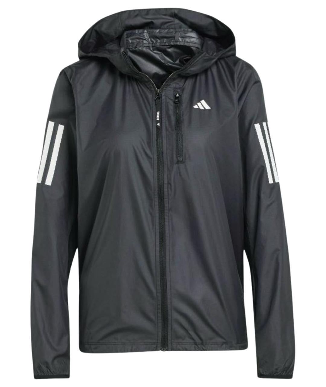 ADIDAS Черная синтетическая куртка, фото 1