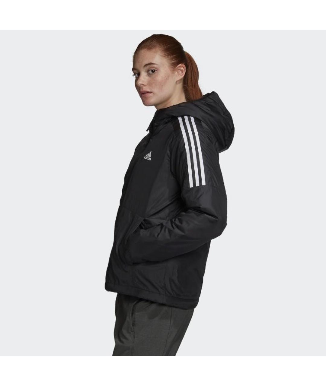 ADIDAS Черная полиэстеровая куртка, фото 5