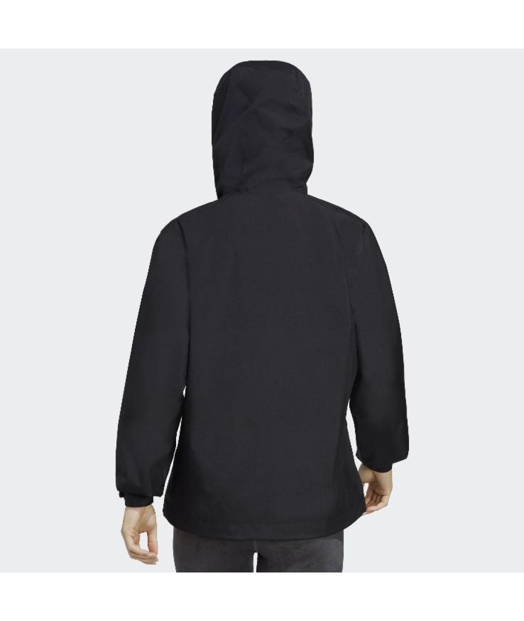 ADIDAS Черная полиэстеровая куртка, фото 3