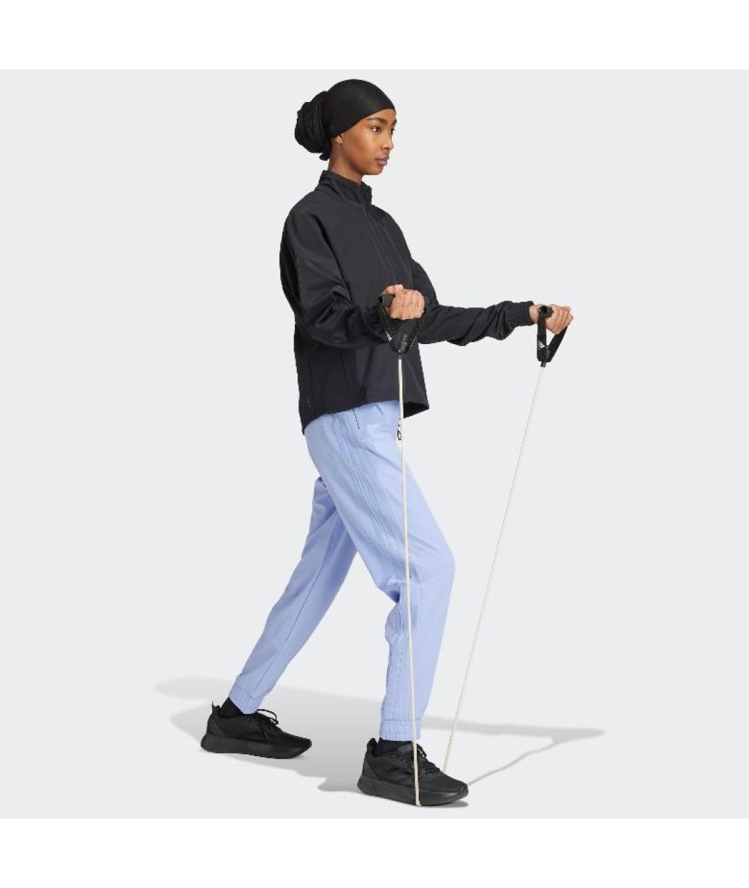 ADIDAS Черная синтетическая куртка, фото 4