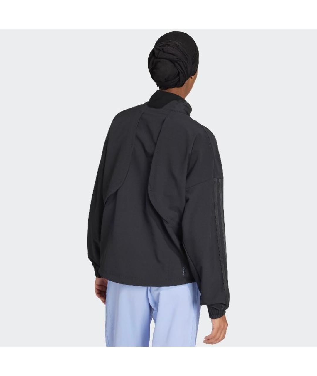 ADIDAS Черная синтетическая куртка, фото 3