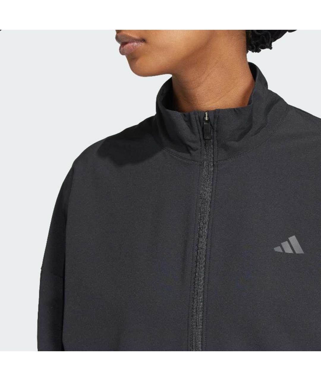 ADIDAS Черная синтетическая куртка, фото 6