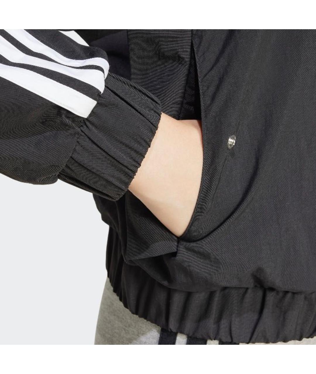 ADIDAS Черная полиамидовая куртка, фото 5