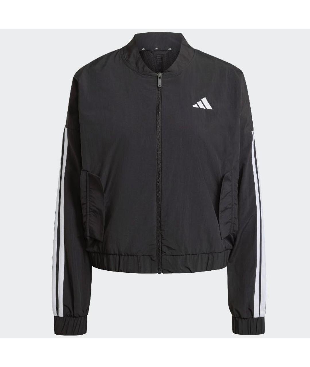ADIDAS Черная полиамидовая куртка, фото 6