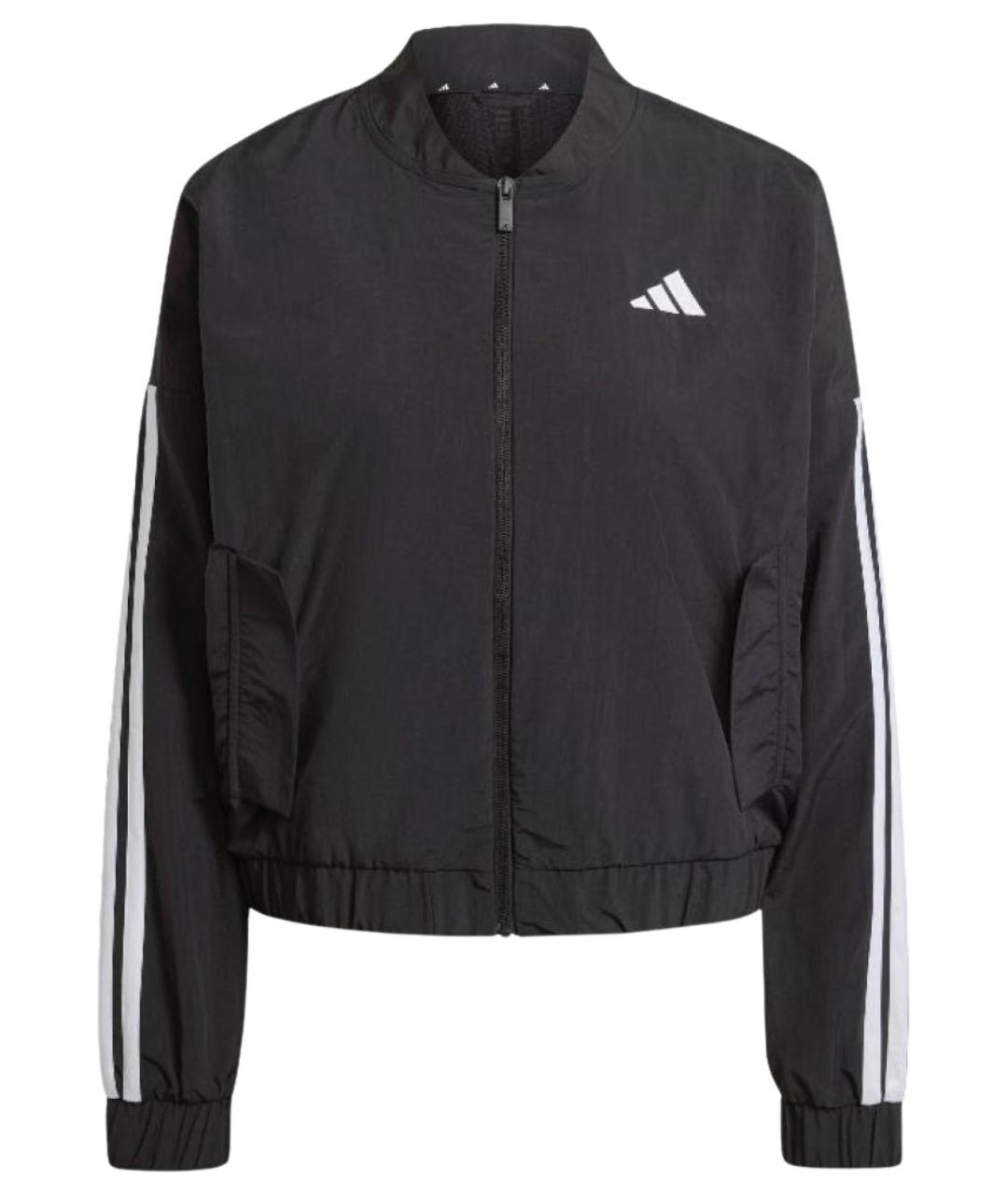 ADIDAS Черная полиамидовая куртка, фото 1