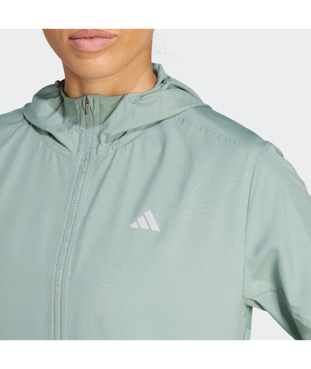 ADIDAS Зеленая полиэстеровая куртка, фото 5