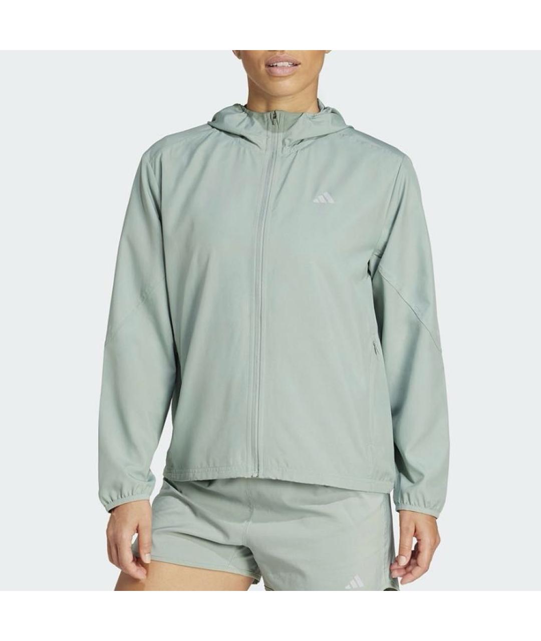 ADIDAS Зеленая полиэстеровая куртка, фото 2