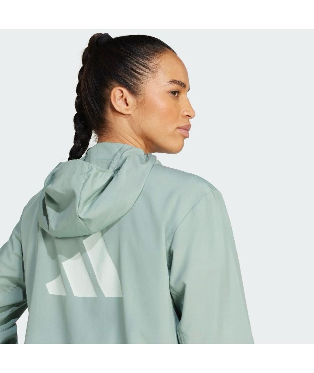 ADIDAS Зеленая полиэстеровая куртка, фото 6