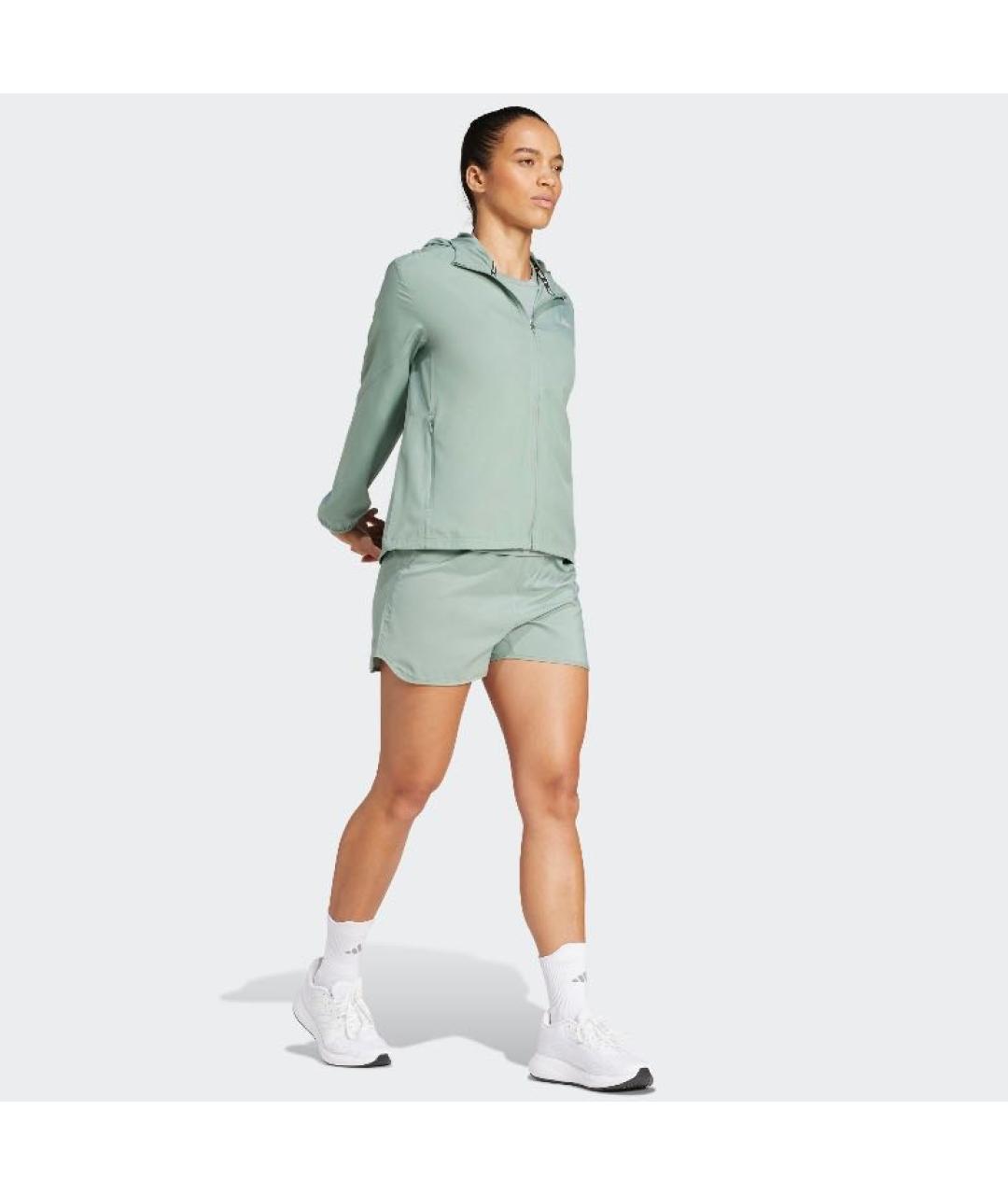 ADIDAS Зеленая полиэстеровая куртка, фото 4