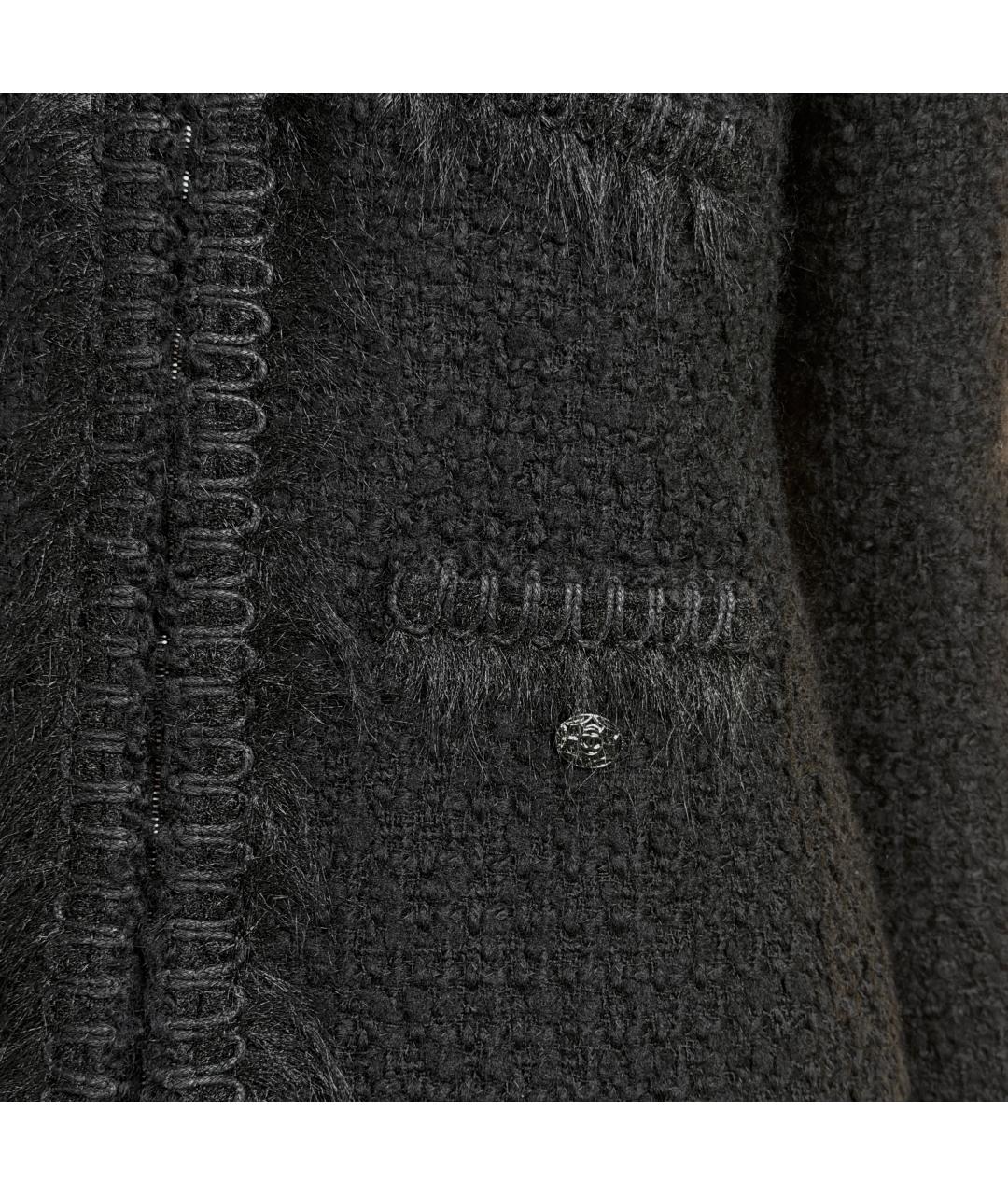 CHANEL Черный твидовый жакет/пиджак, фото 2