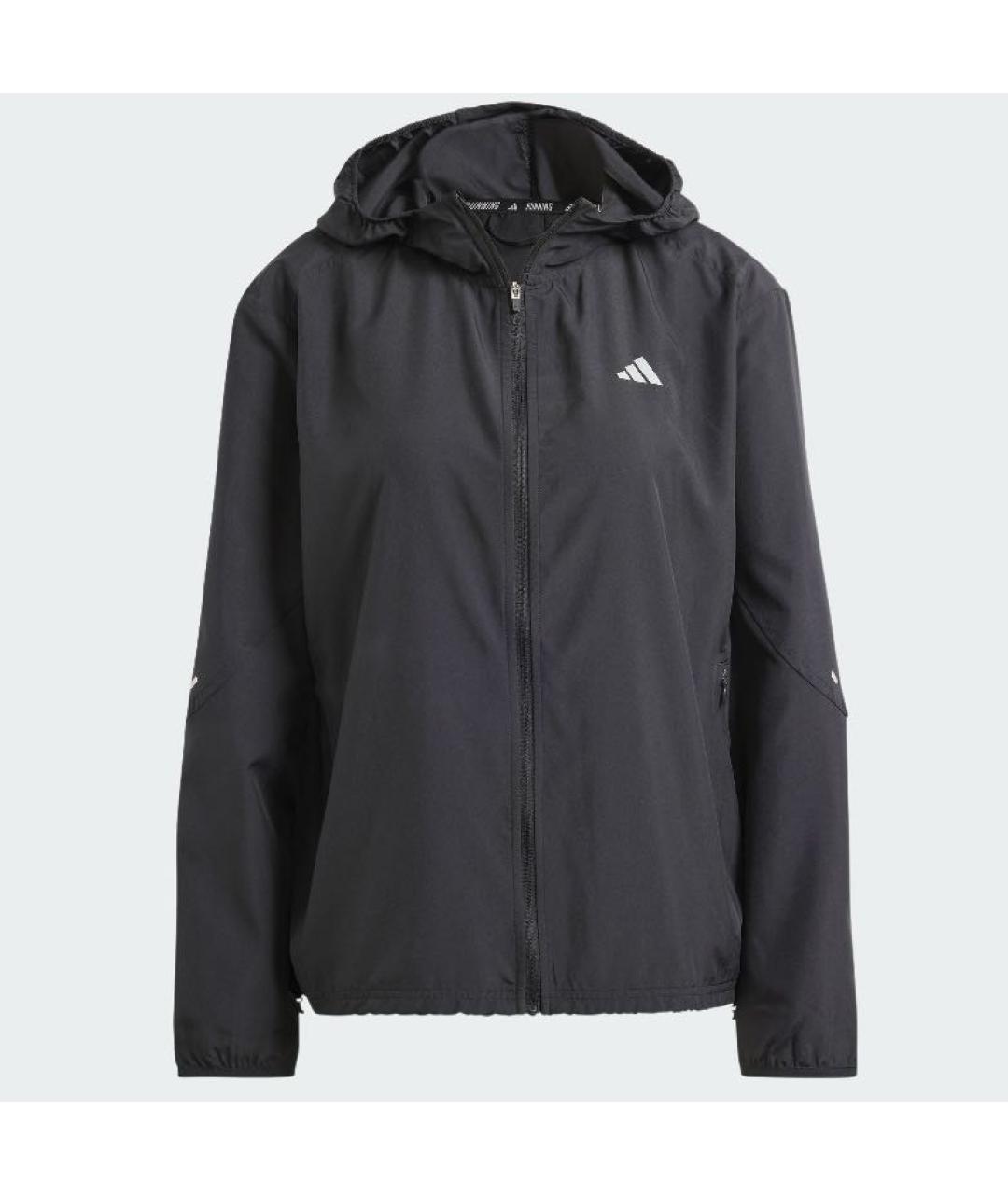 ADIDAS Черная полиэстеровая куртка, фото 7