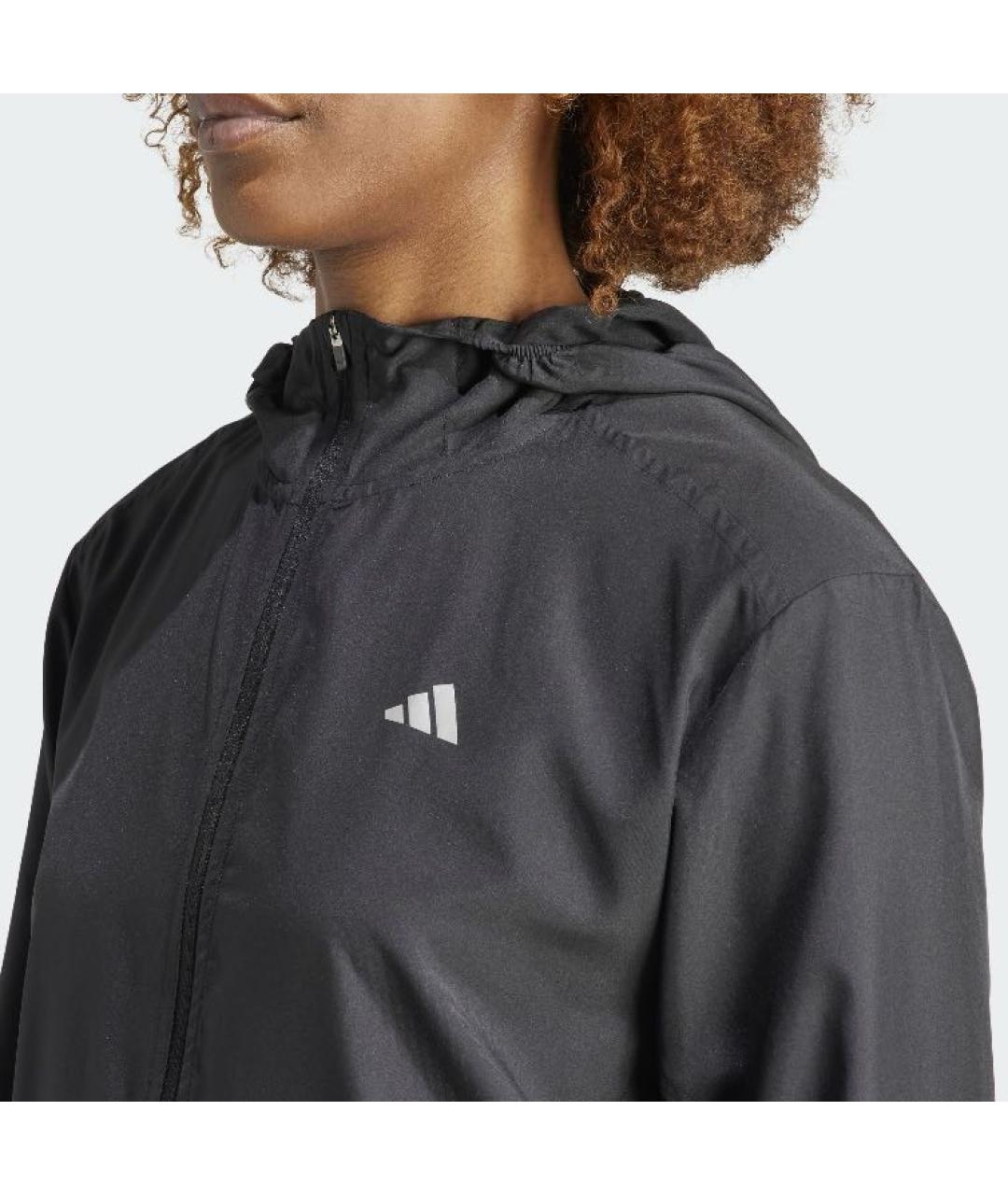 ADIDAS Черная полиэстеровая куртка, фото 5