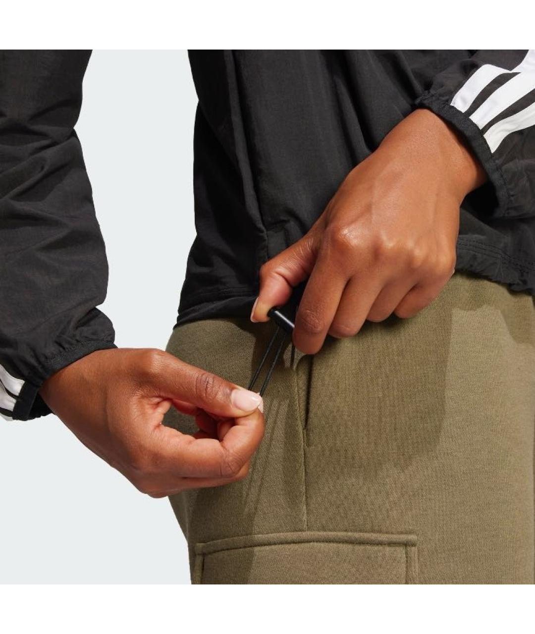 ADIDAS Черная полиамидовая куртка, фото 5