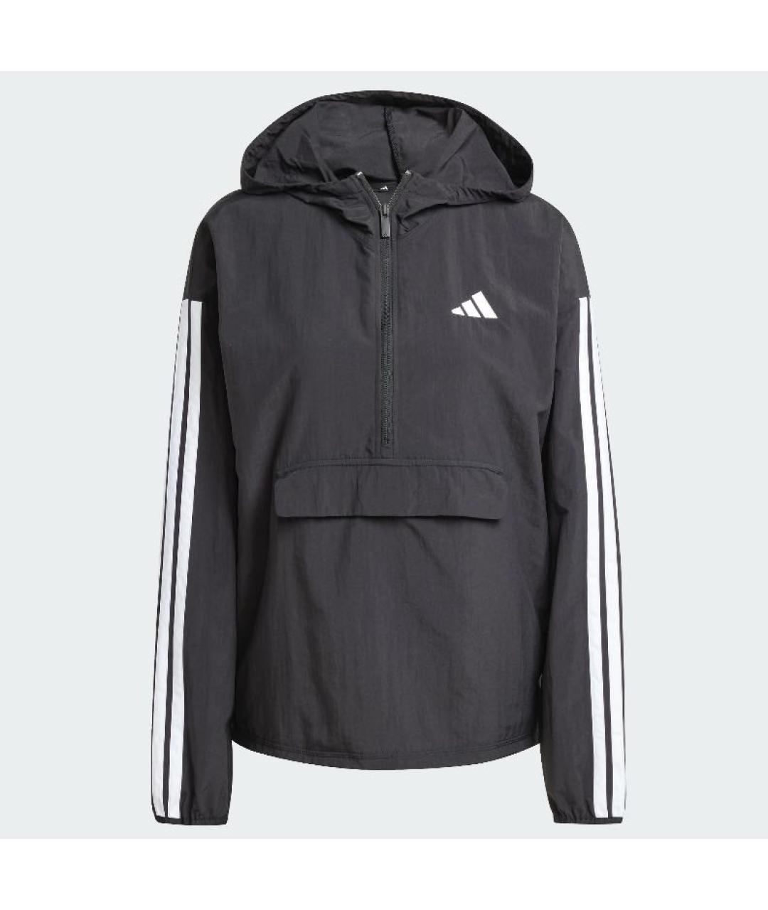 ADIDAS Черная полиамидовая куртка, фото 7