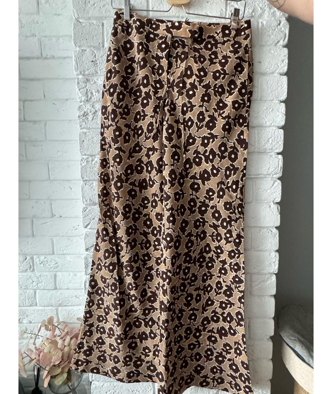 12 STOREEZ Бежевые шелковые брюки широкие, фото 5