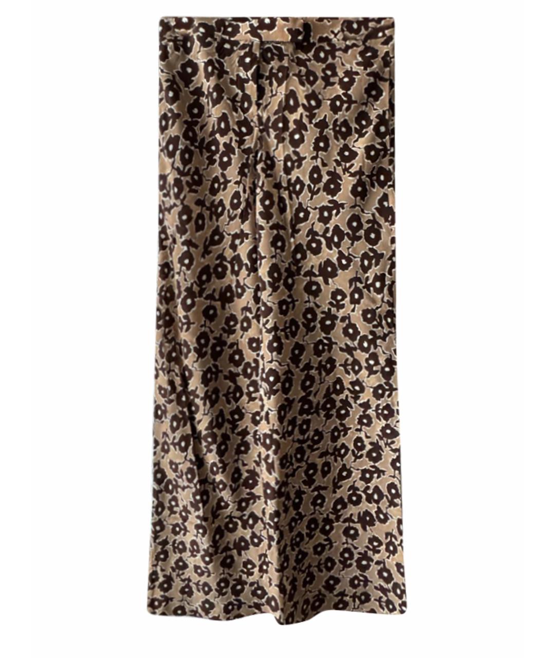 12 STOREEZ Бежевые шелковые брюки широкие, фото 1