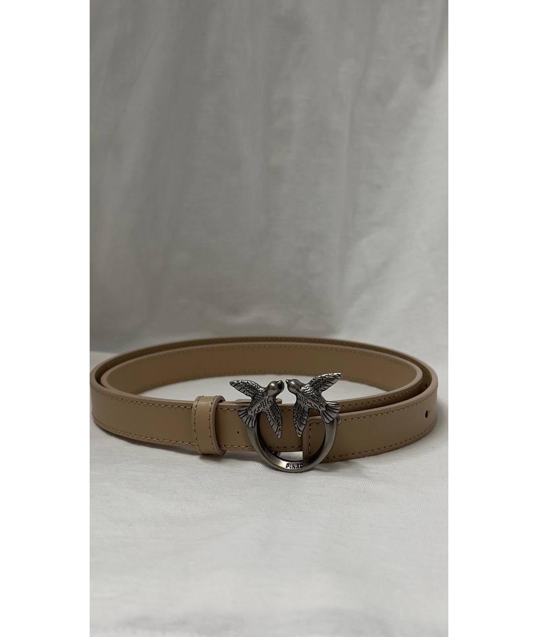 PINKO Бежевый кожаный ремень, фото 5