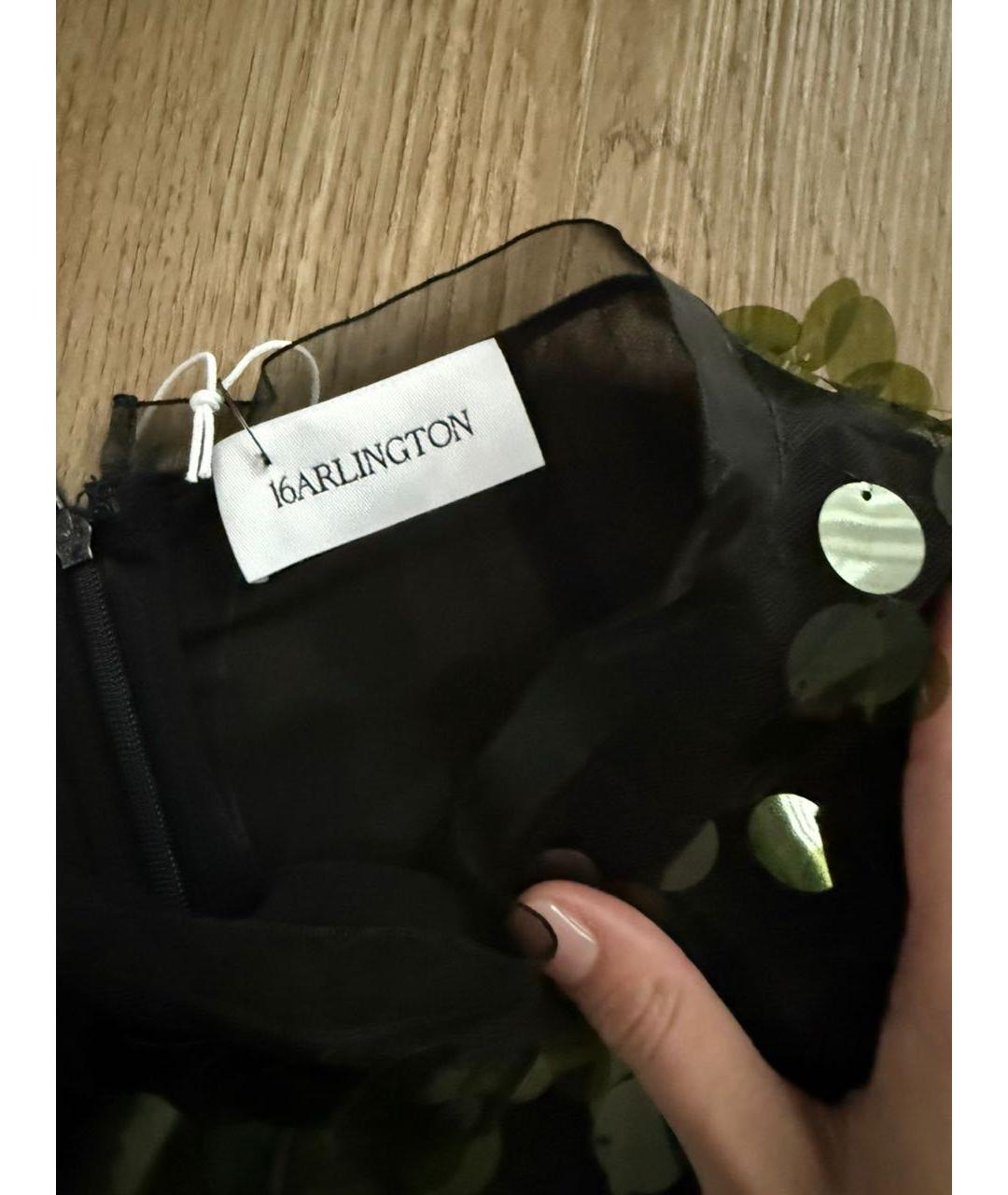 16ARLINGTON Зеленая сетчатая юбка миди, фото 7