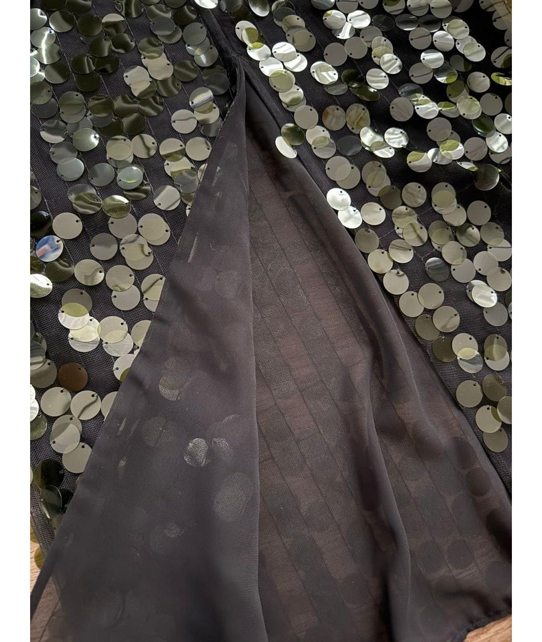 16ARLINGTON Зеленая сетчатая юбка миди, фото 4