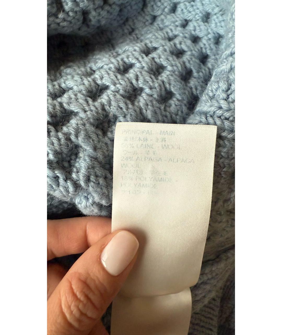 LOUIS VUITTON Голубой шерстяной джемпер / свитер, фото 5