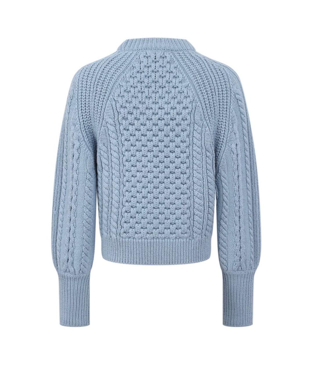 LOUIS VUITTON Голубой шерстяной джемпер / свитер, фото 2