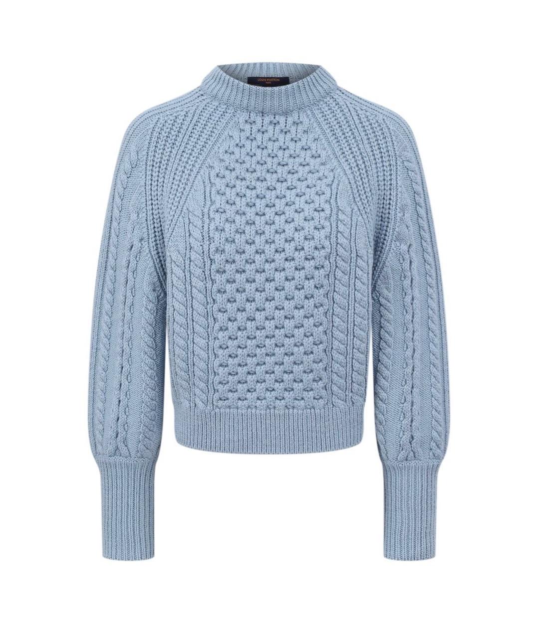 LOUIS VUITTON Голубой шерстяной джемпер / свитер, фото 1