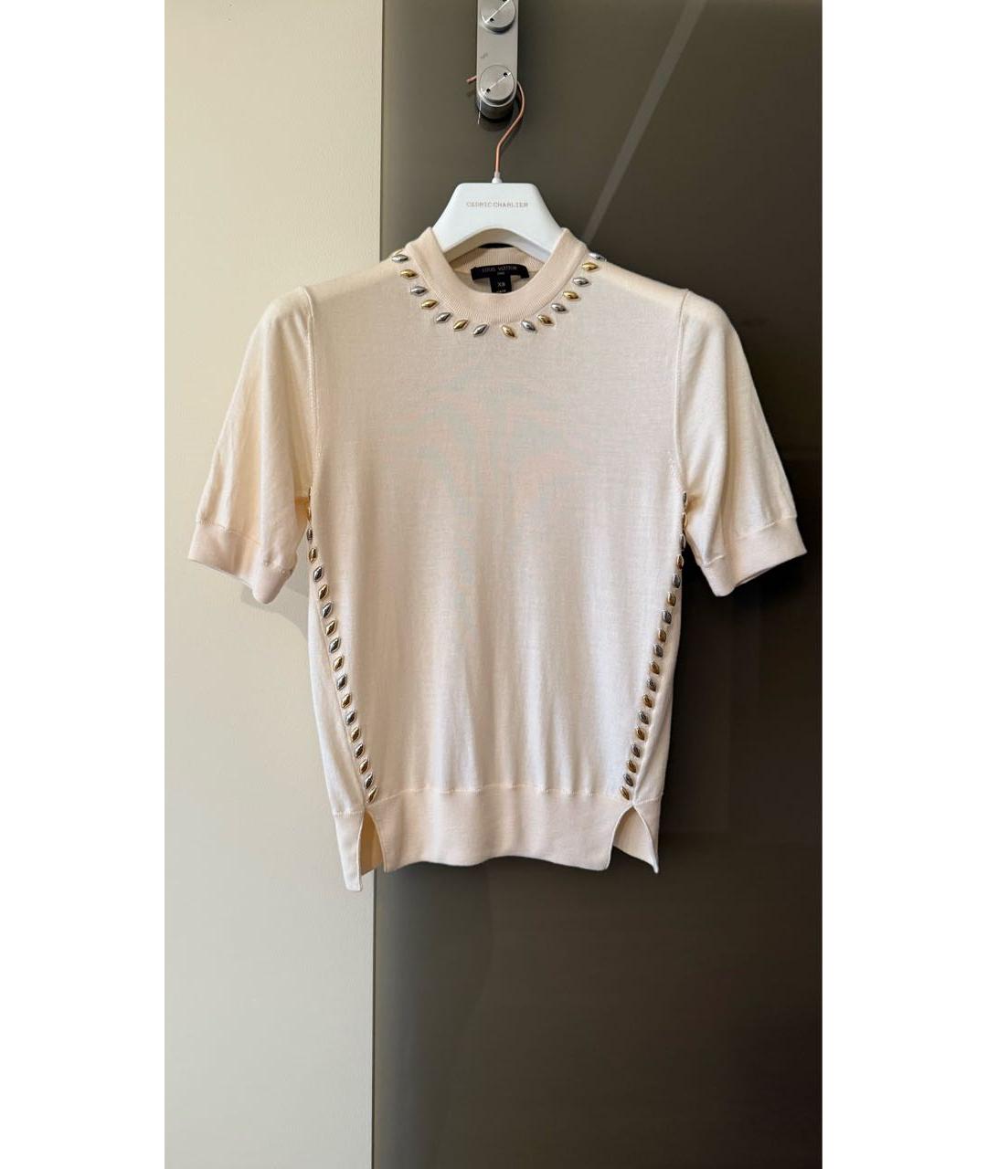 LOUIS VUITTON Бежевый кашемировый джемпер / свитер, фото 9