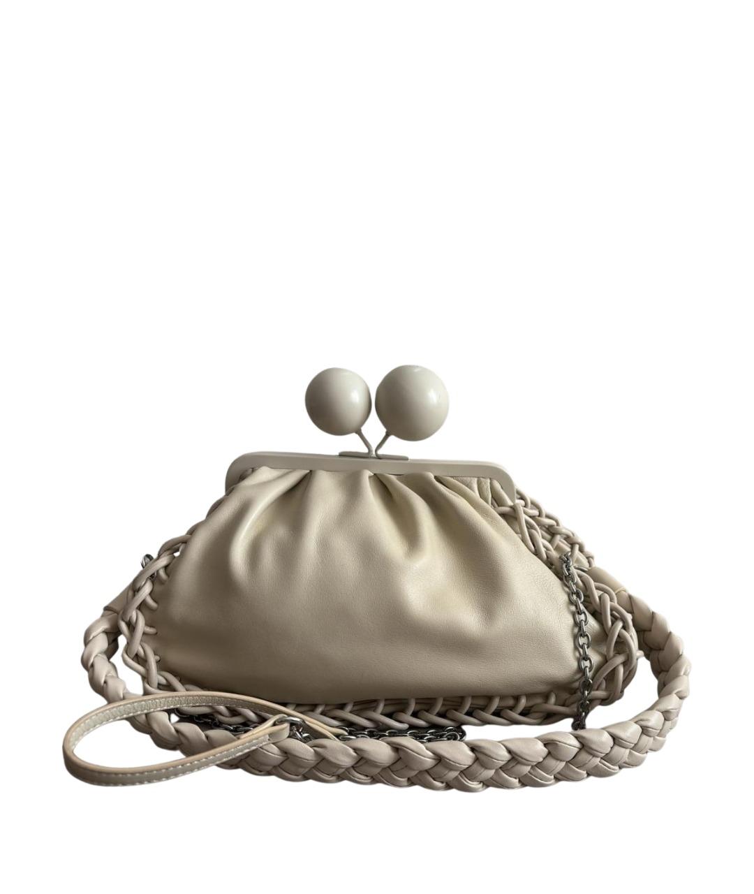 MAX MARA Бежевая кожаная сумка через плечо, фото 1