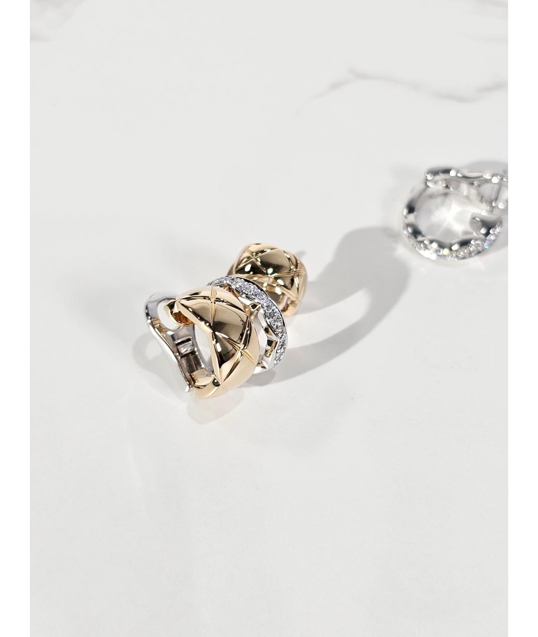 CHANEL Золотые серьги из белого золота, фото 2