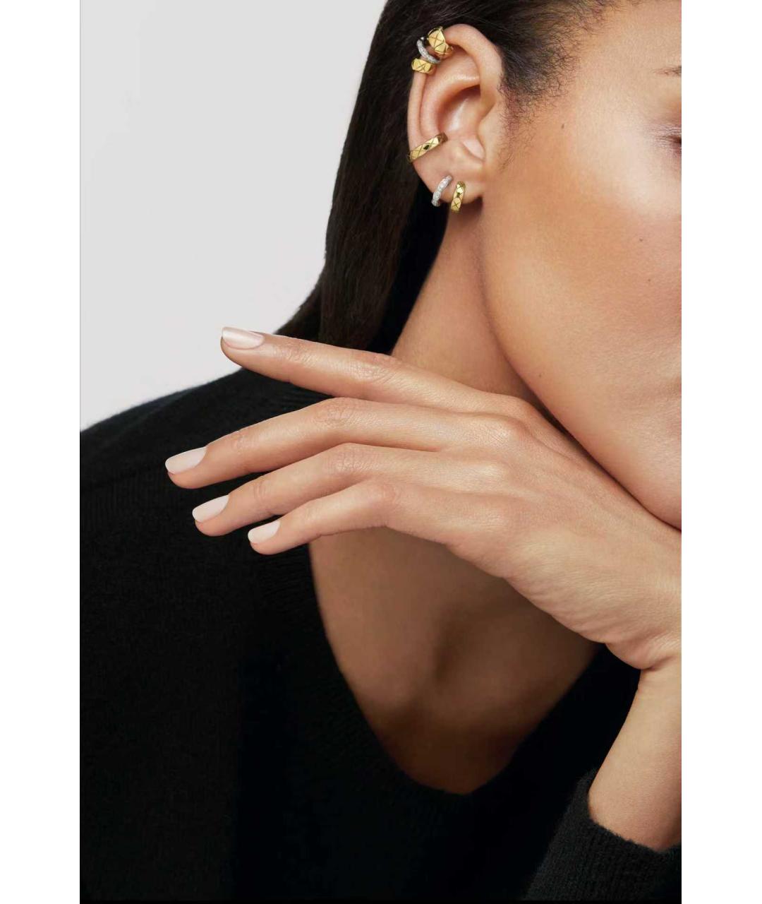 CHANEL Золотые серьги из белого золота, фото 5