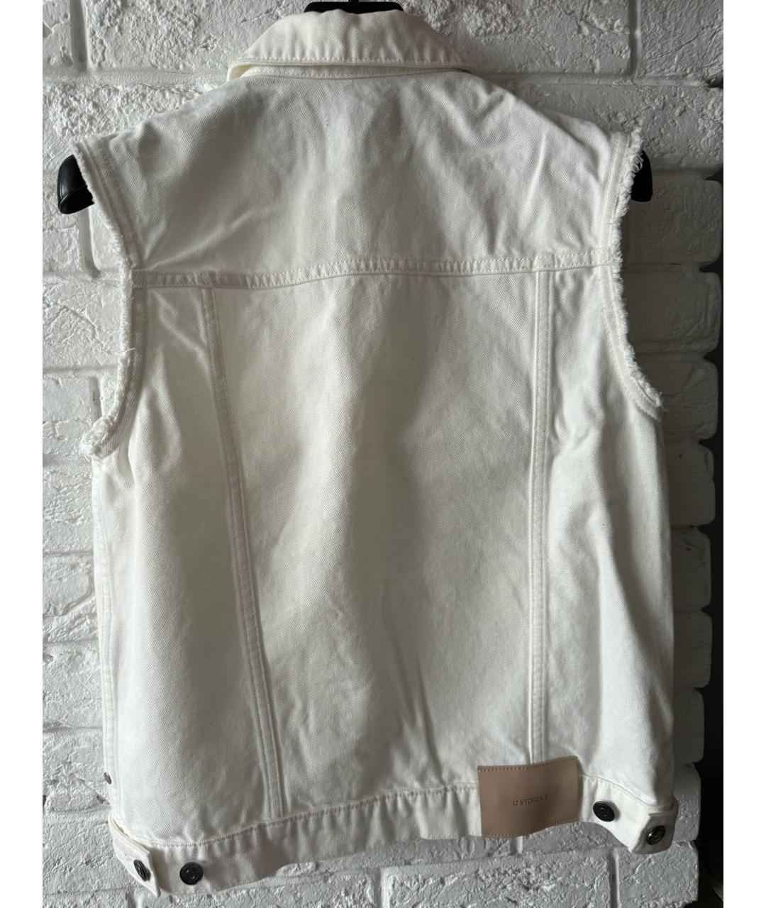 12 STOREEZ Белый деним жилет, фото 2