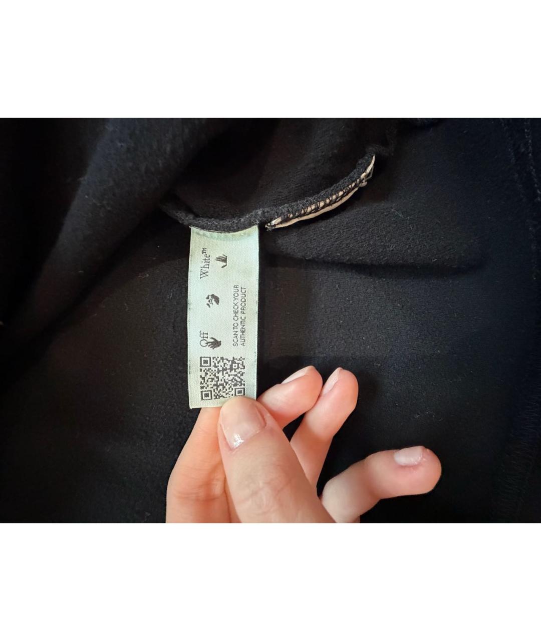 OFF-WHITE Черная хлопковая футболка, фото 3