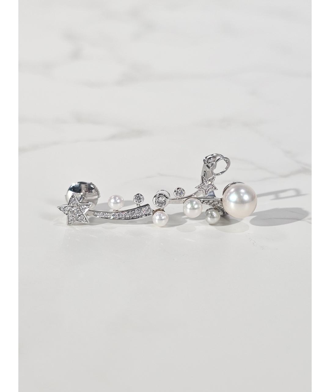 CHANEL Серебряные серьги из белого золота, фото 2