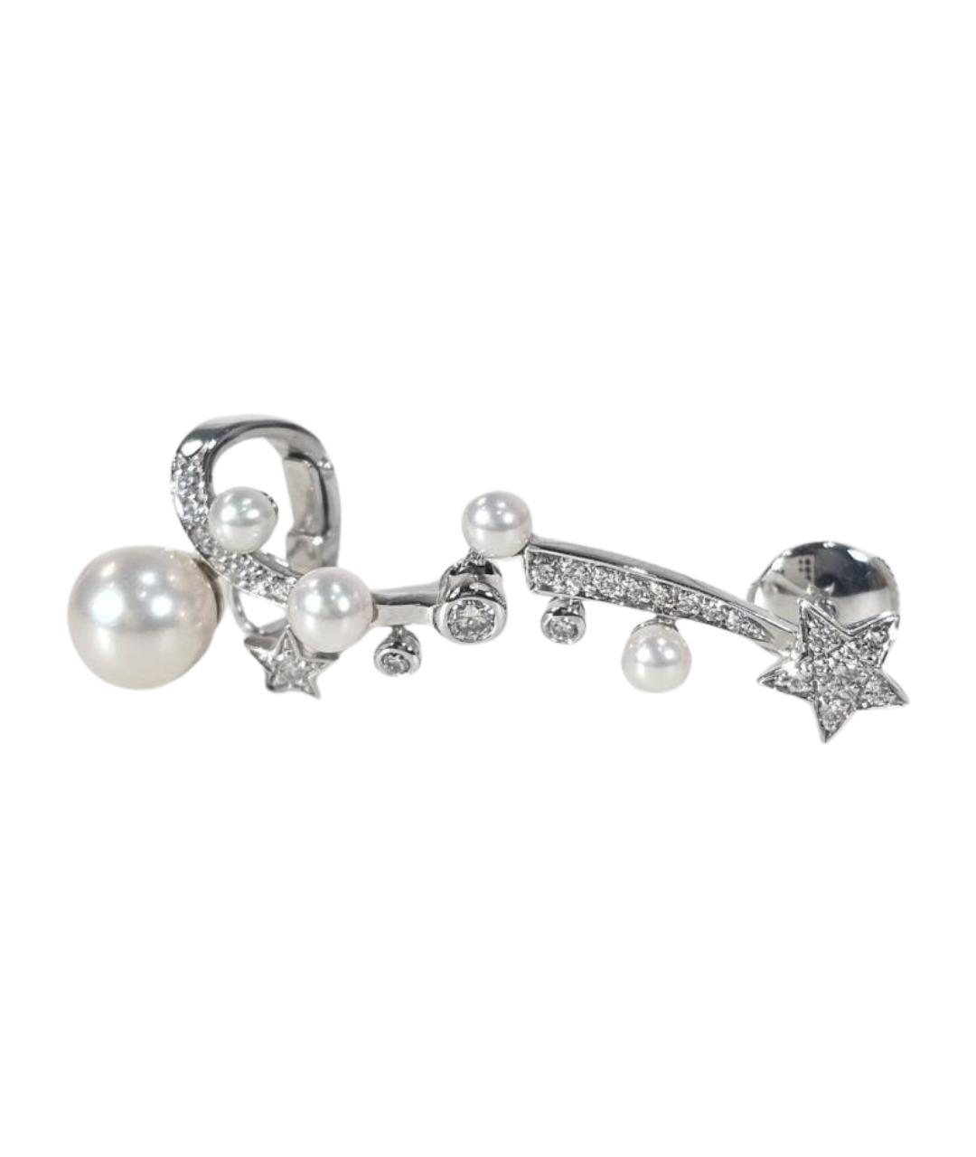 CHANEL Серебряные серьги из белого золота, фото 1