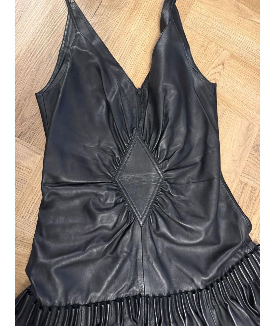 LOEWE Черное кожаное вечернее платье, фото 3