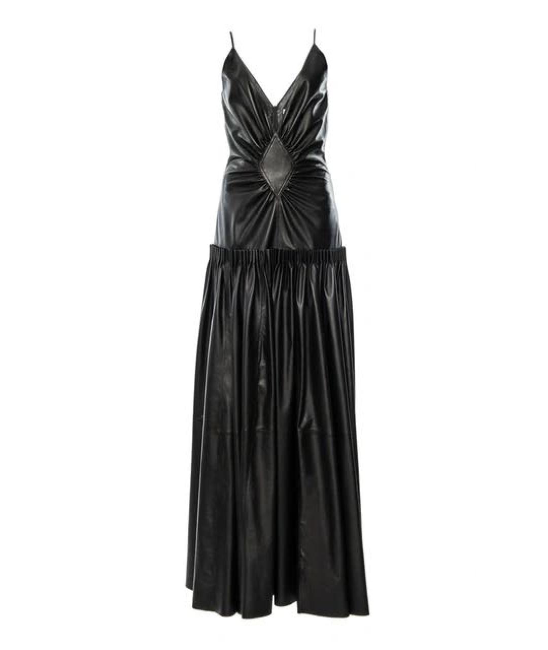 LOEWE Черное кожаное вечернее платье, фото 1