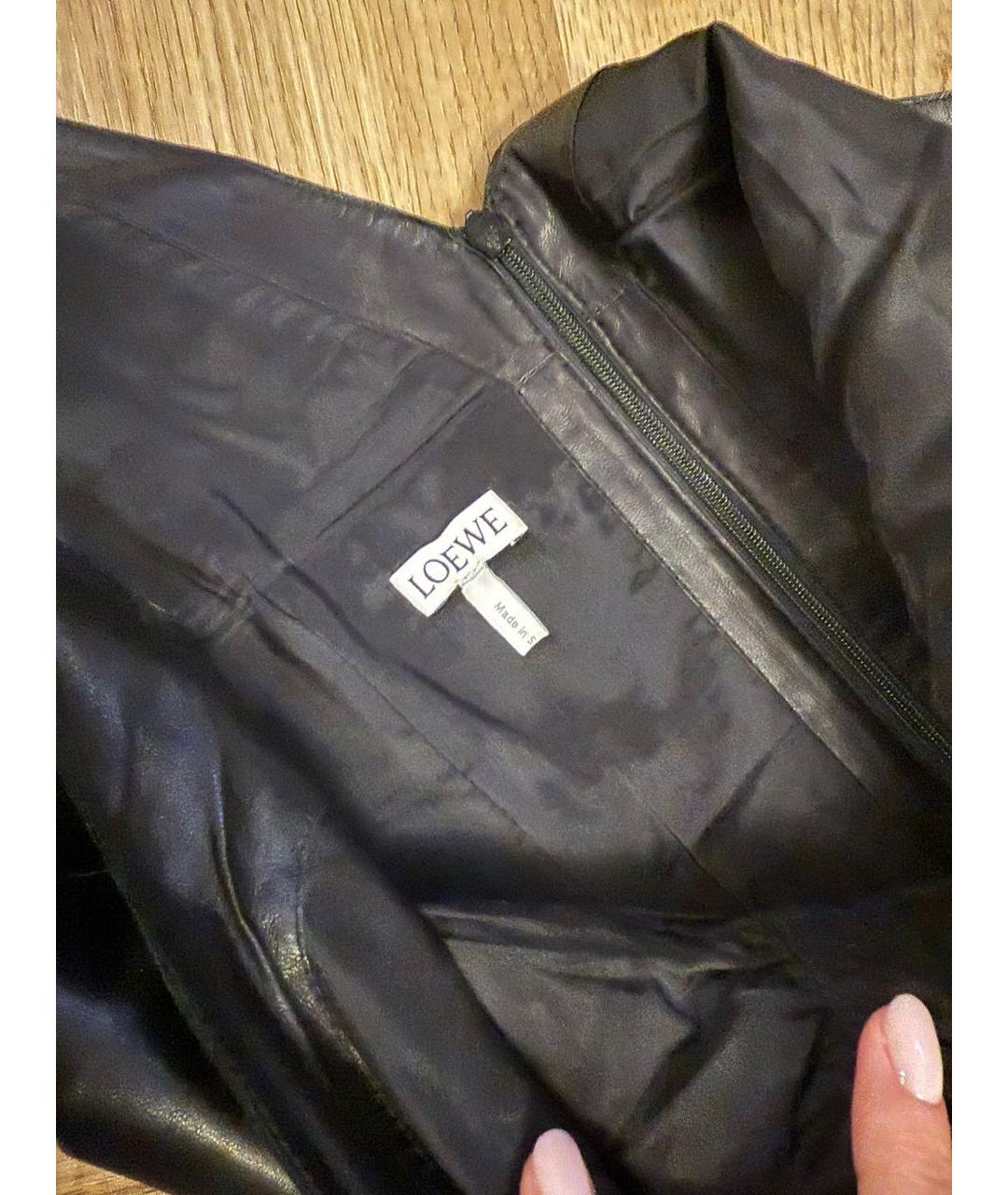 LOEWE Черное кожаное вечернее платье, фото 5
