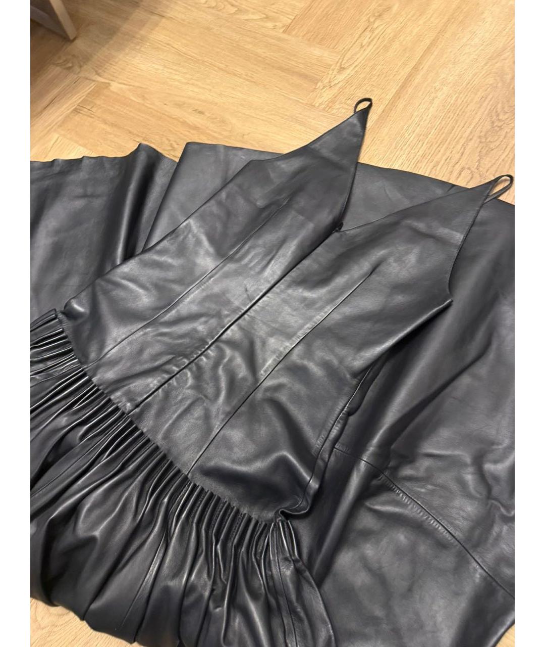 LOEWE Черное кожаное вечернее платье, фото 7