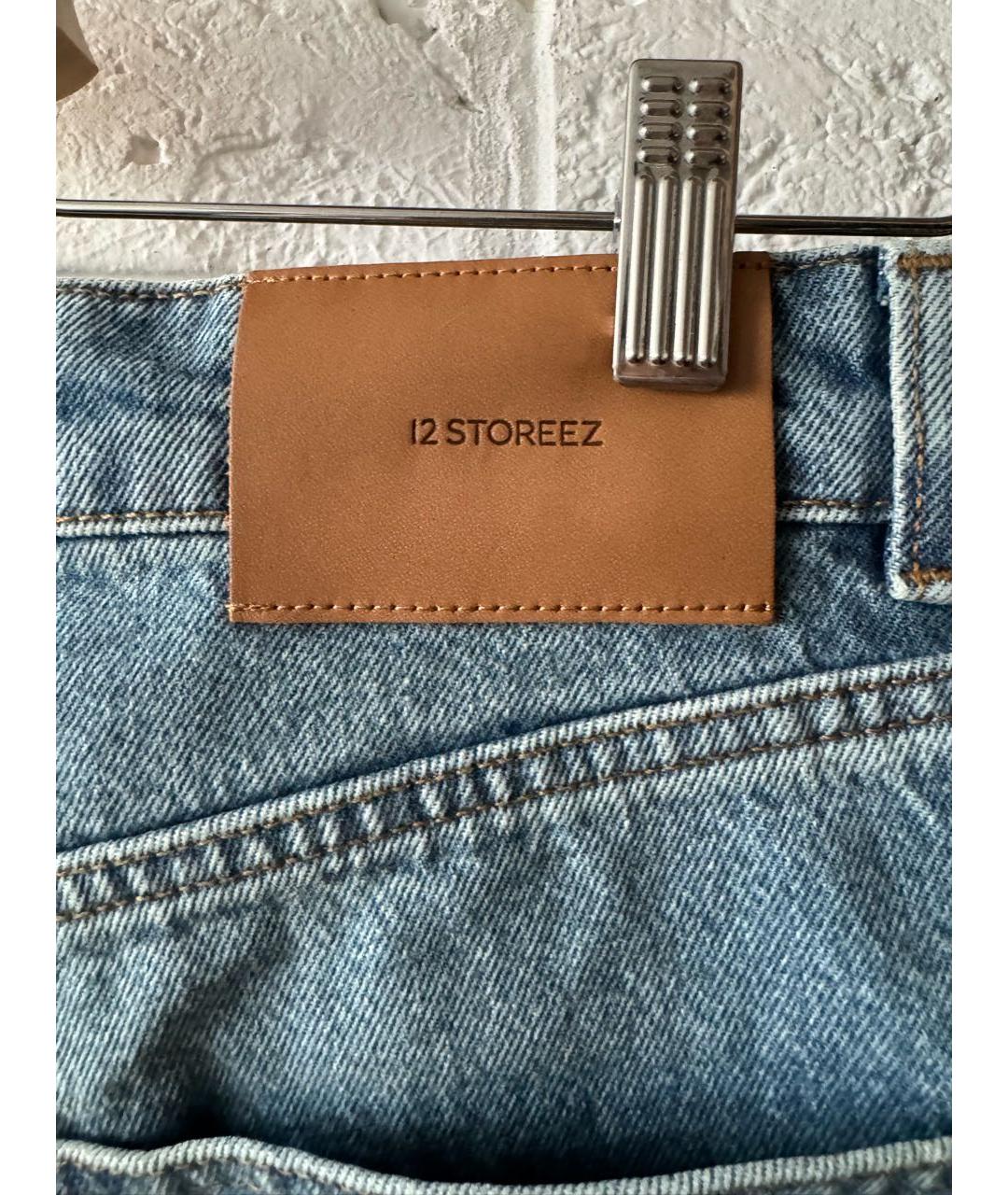 12 STOREEZ Синие деним шорты, фото 4