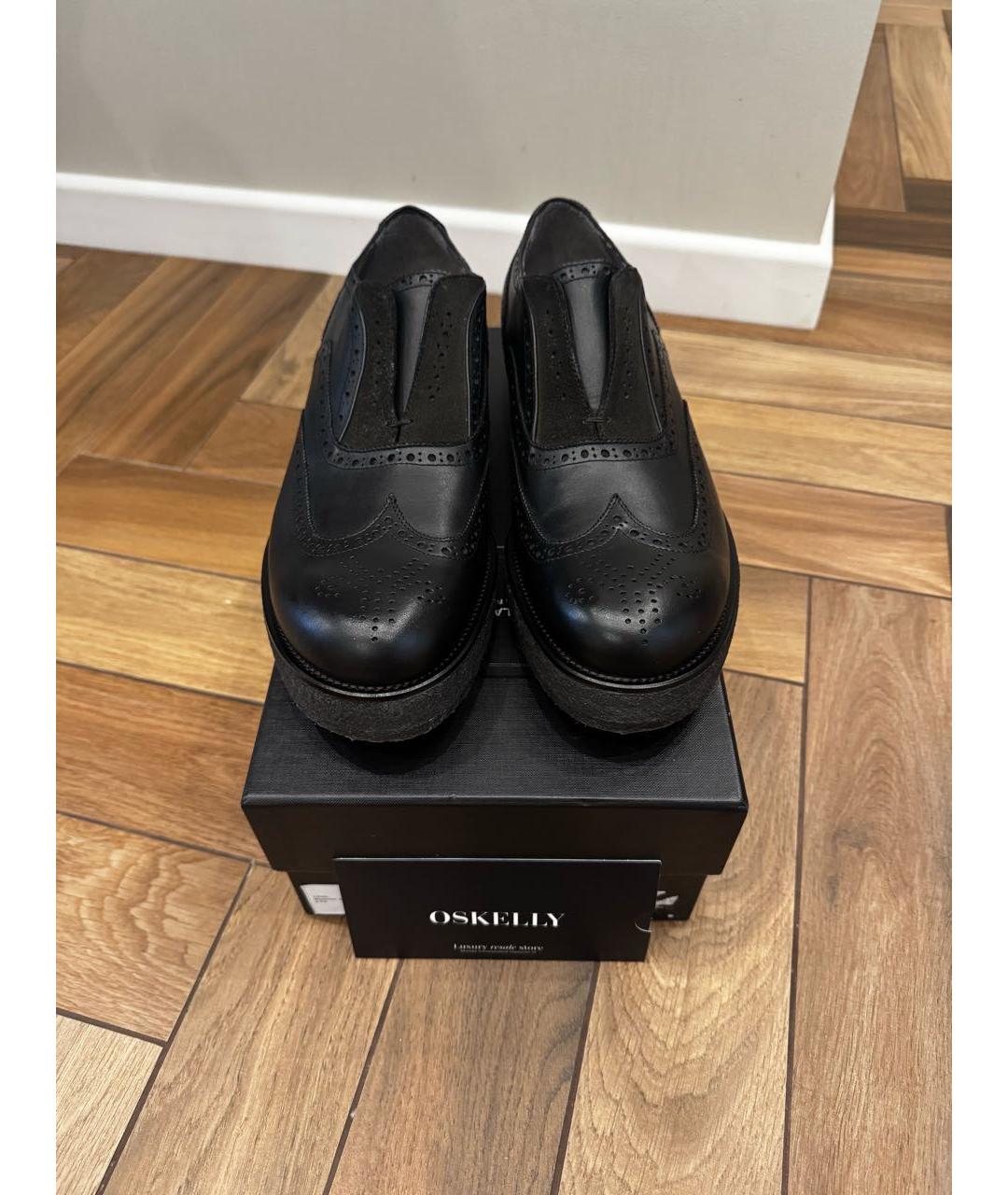 SAINT LAURENT Черные кожаные туфли, фото 2