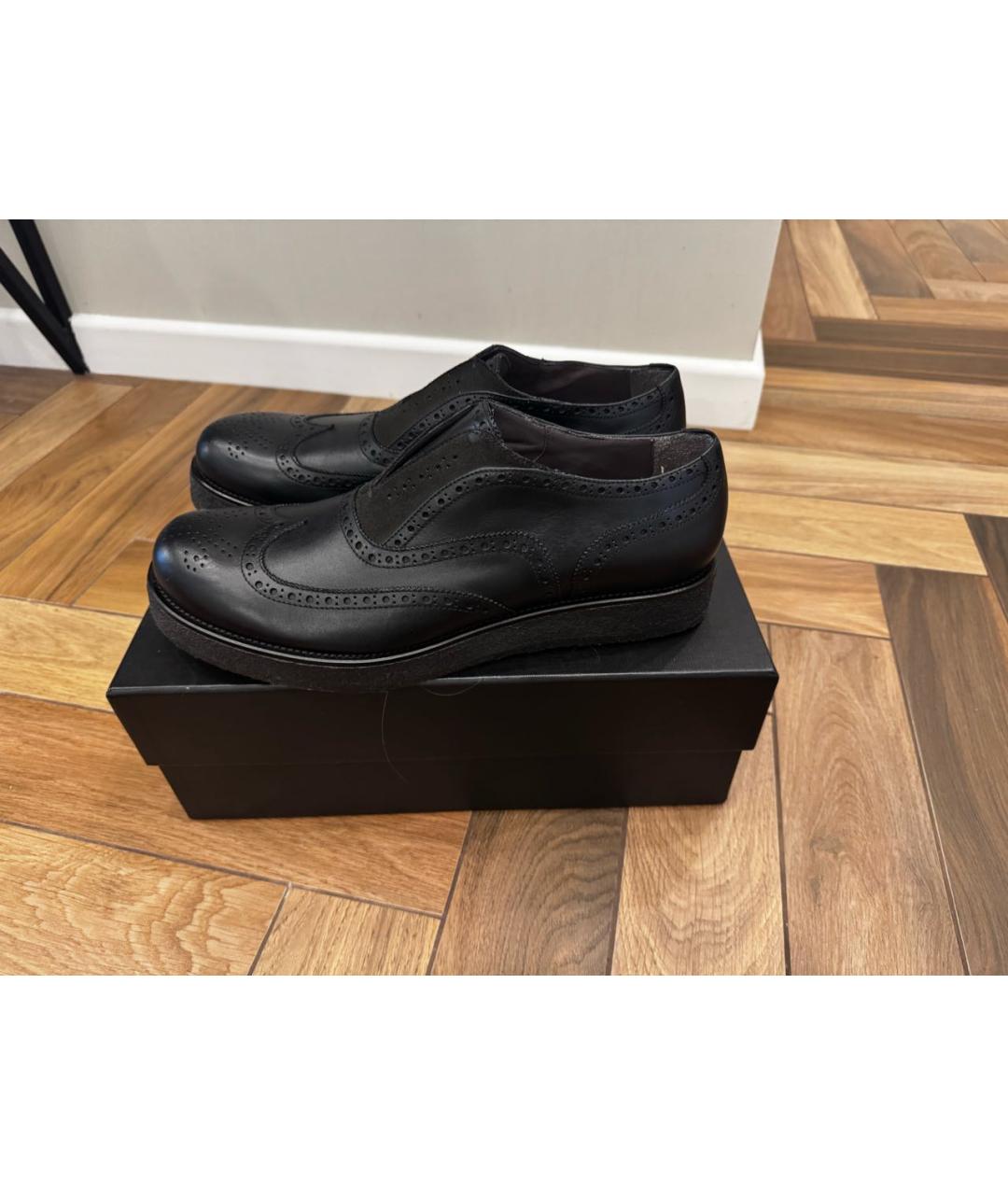 SAINT LAURENT Черные кожаные туфли, фото 6