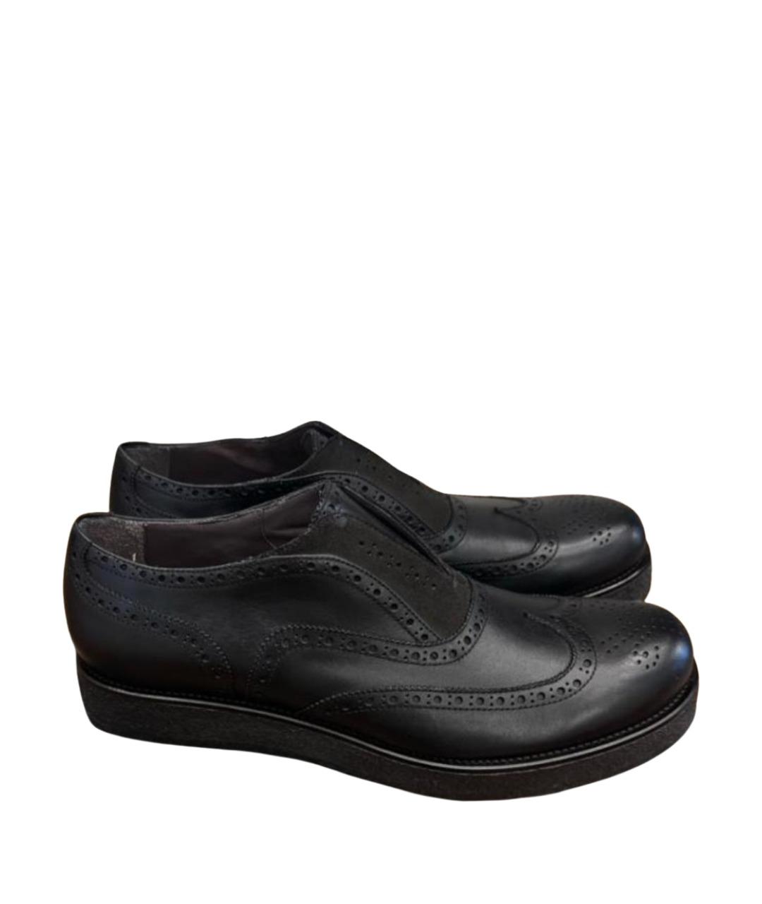 SAINT LAURENT Черные кожаные туфли, фото 1